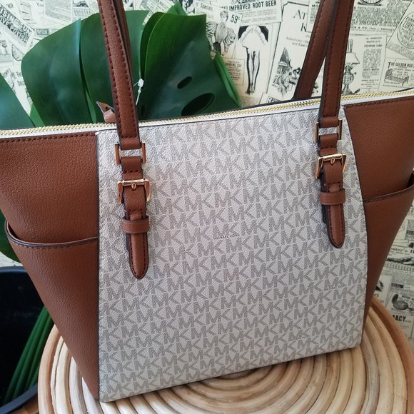 Vanilla Large charlotte Tote Michael Kors NWT - Picture 6 of 10